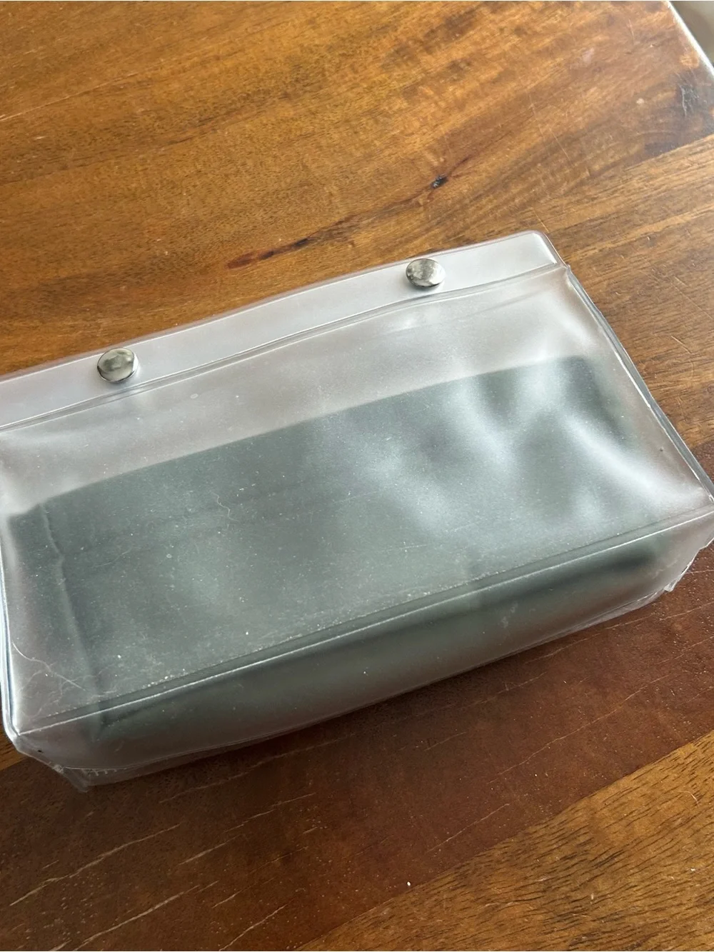 Cloth&Paper Vinyl Mesh Pencil Case with Olive Green Divider